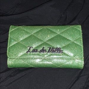 Green glitter Lux De Ville wallet